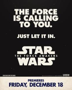 star wars force awakens poster retro 1
